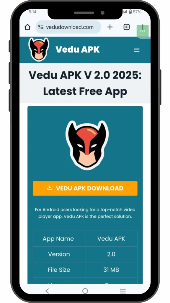 Vedu App for iOS